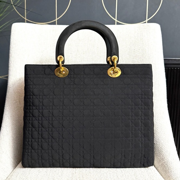 Authentic Christian Dior Lady Dior bag gold charms - Picture 3 of 16